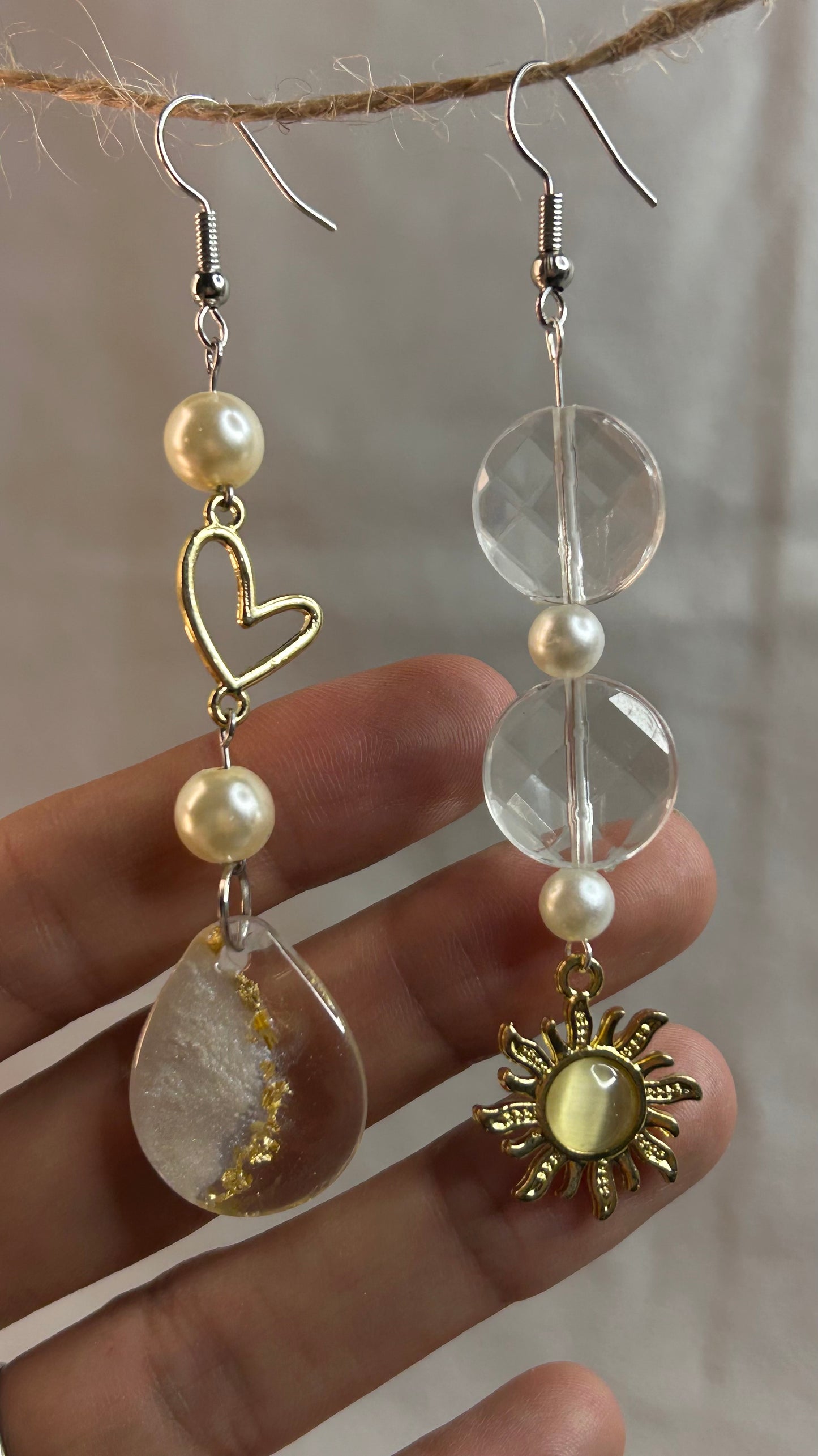 Boucles d’oreilles “Rayons du Cœur”