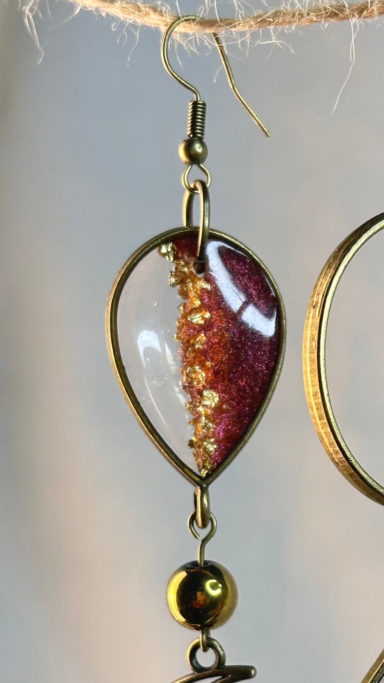 Boucles d’oreilles “Crépuscule d’Or” – élégance solaire & symboles lunaires