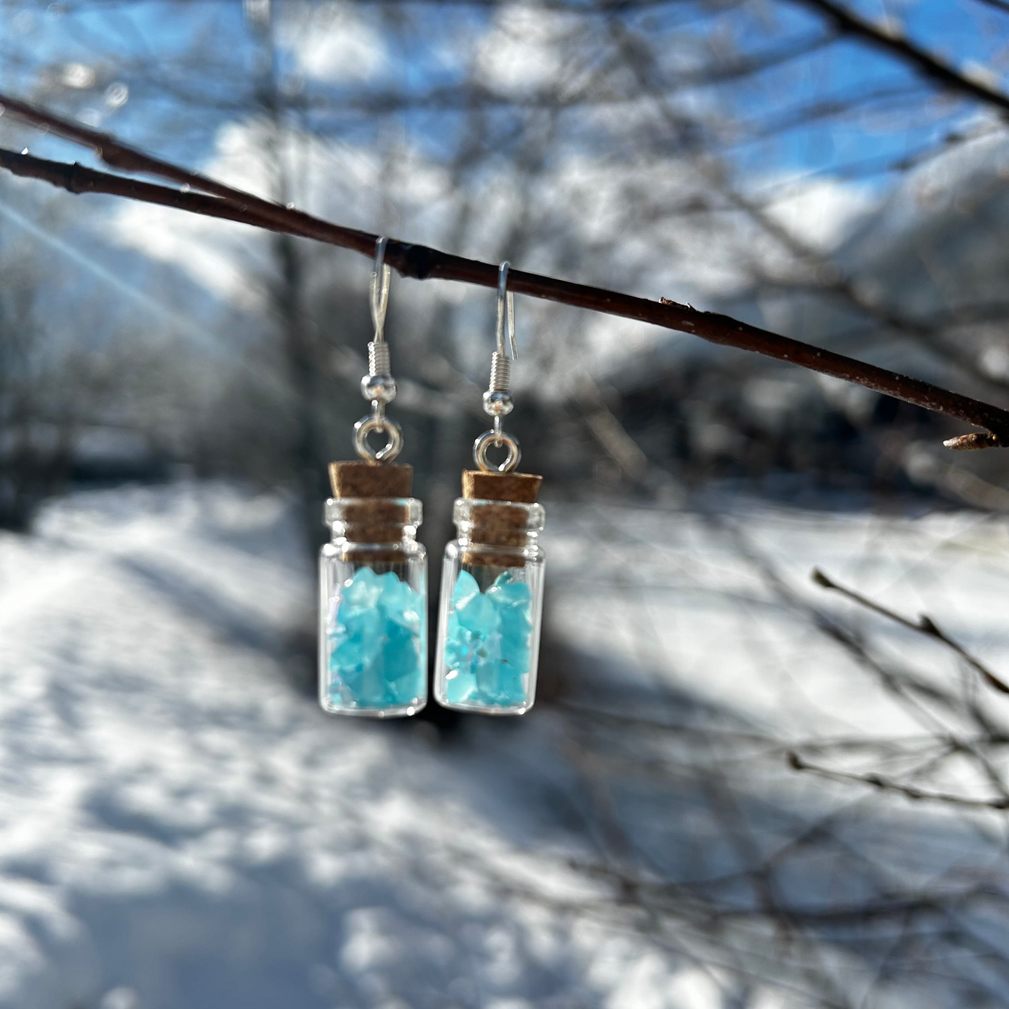 Boucles d’oreilles phosphorescentes Snow bottle