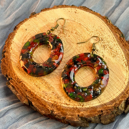 Pendentif ésotérique avec encens de chance – Bijou porte-bonheur en résine fait main