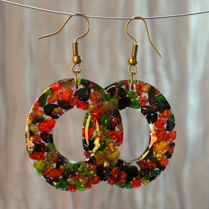 Pendentif ésotérique avec encens de chance – Bijou porte-bonheur en résine fait main